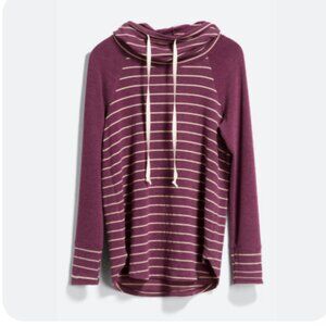 PINK CLOVER Sybill Cowl Neck Knit Top, Size M, Dark Mauve